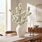 36" Artificial Gladiolus Stem – White Floral Spray for Vase Arrangements & Home Décor